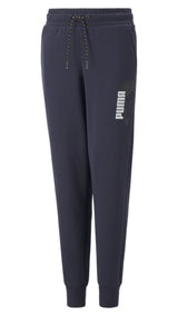 Puma alpha sweatpants in blue - Front View