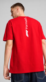 Puma F1® ESS+ relaxed graphic tee in black - Model Shot 02