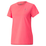 Puma favourite short sleeve women's running tee in black - Front View