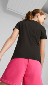 Puma classics graphic tee youth in black - Model Shot 02