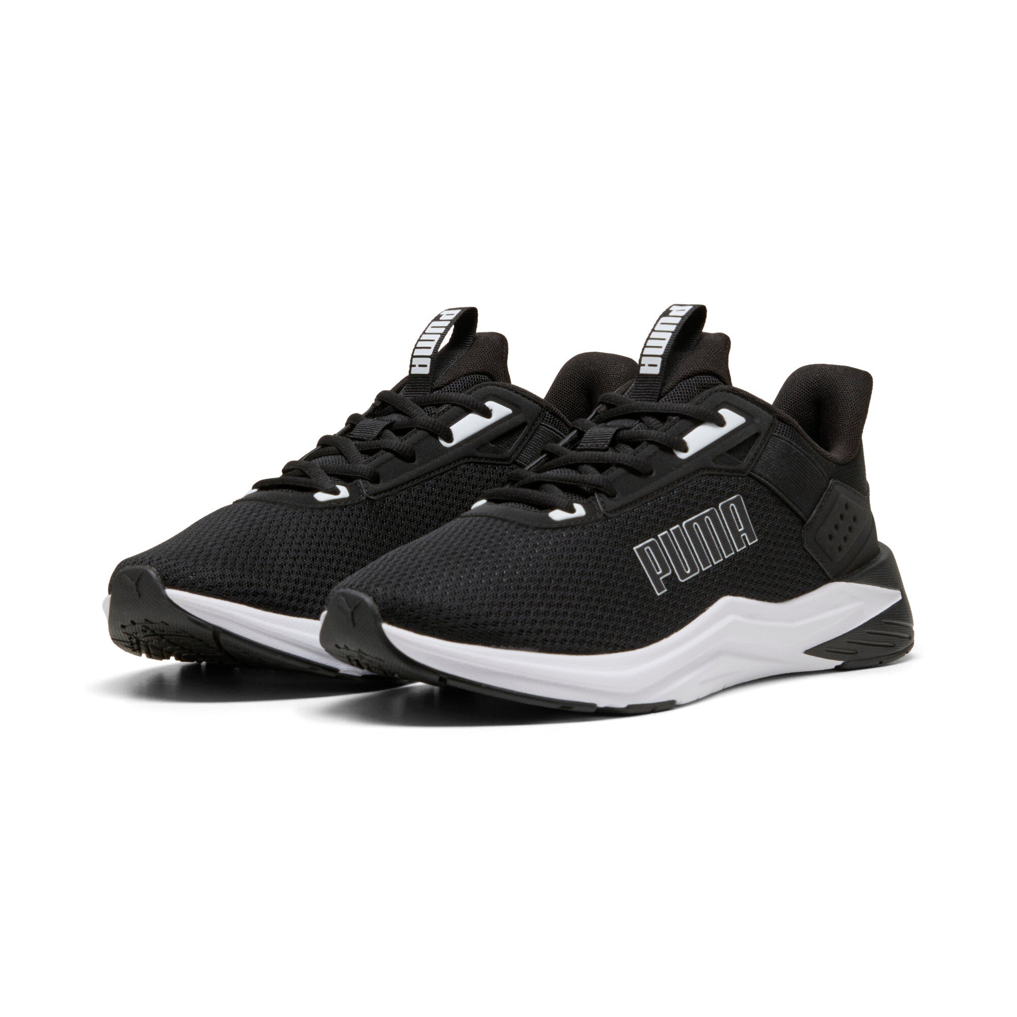 Puma ftr wave running shoes in black - Front View
