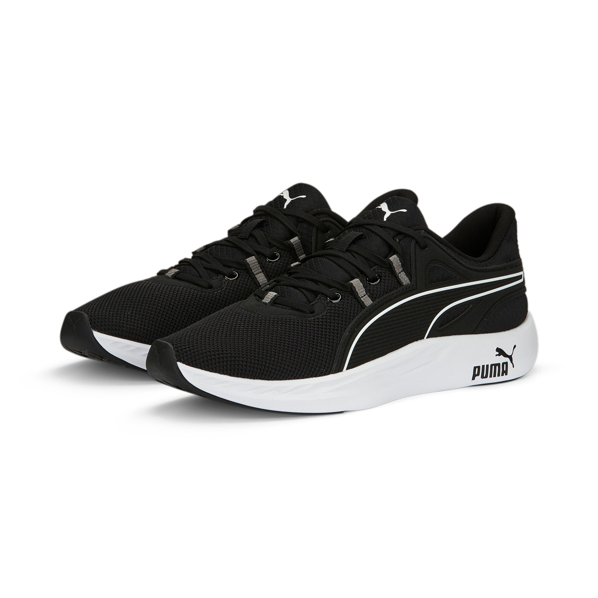 Puma better foam legacy running shoes in black - Front View