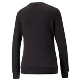 Puma essentials+ metallic logo crew neck sweatshirt women in black - Back View