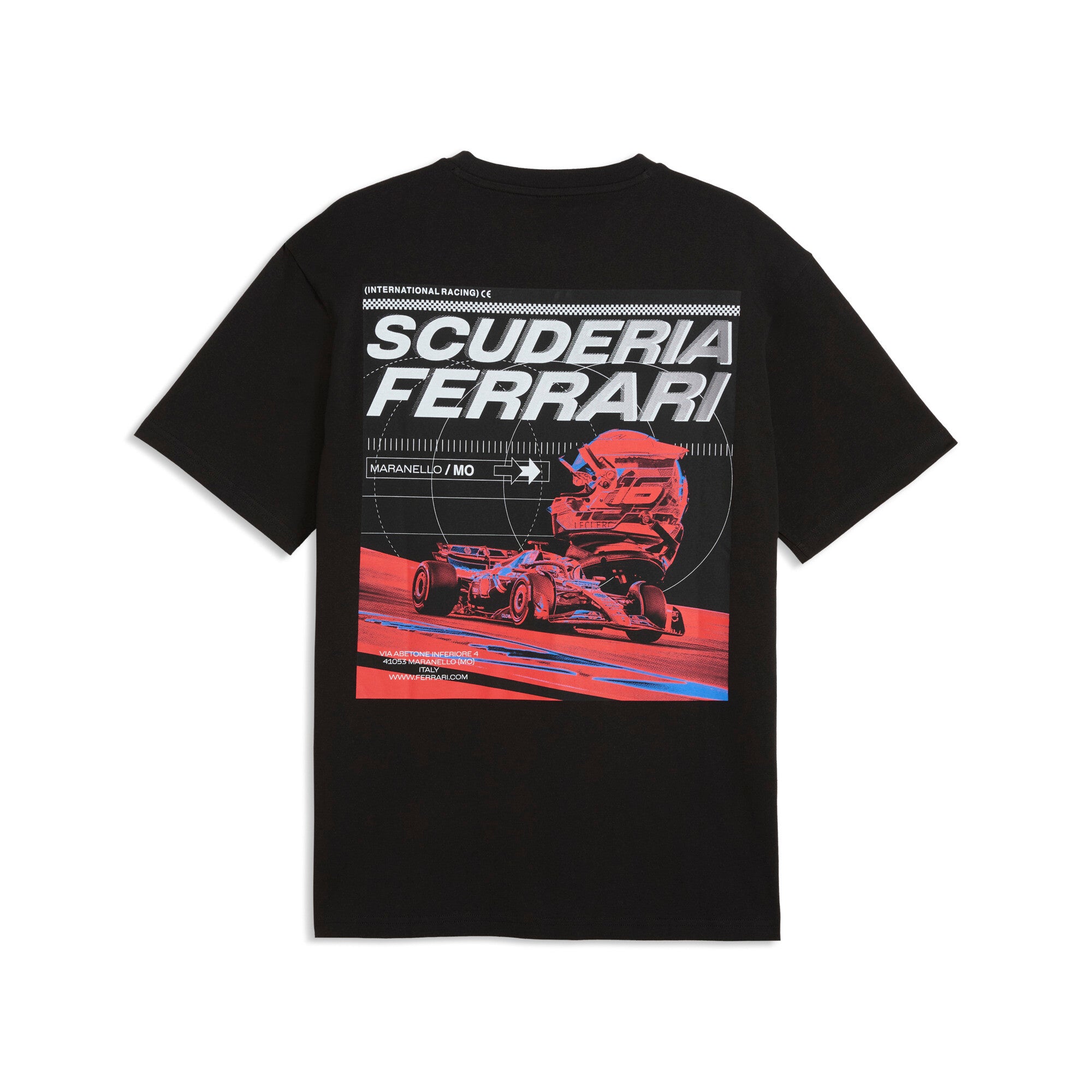 PUMA scuderia ferrari speed tee men in black — back view