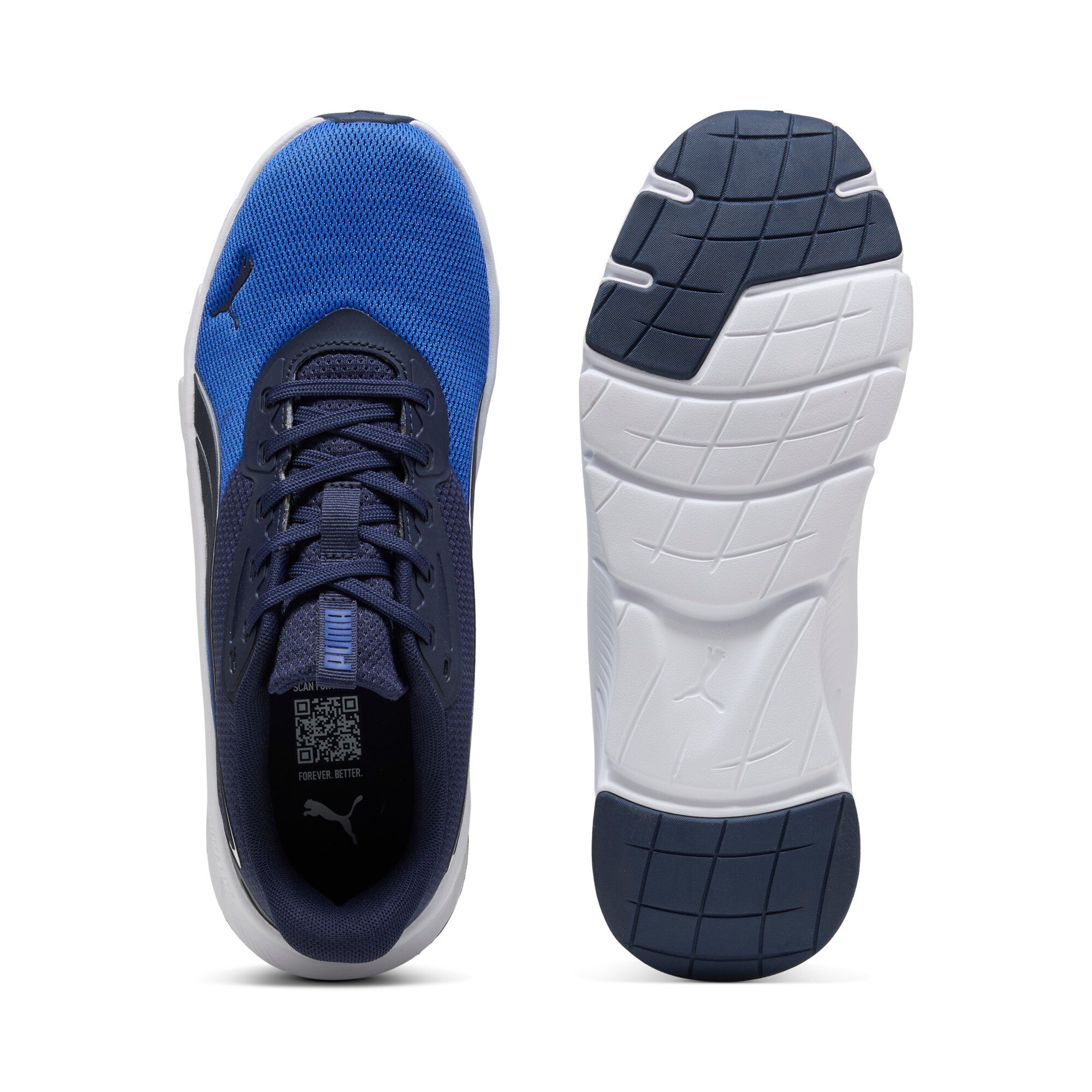 Puma FlexFocus lite modern running shoes in vivid blue and navy - Side View 02