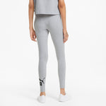 Puma essentials logo leggings women in gray - Model Shot 02