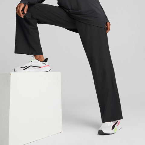 PUMA modest activewear wide leg training pants in black
