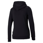 Puma essentials logo hoodie women in black - Back View