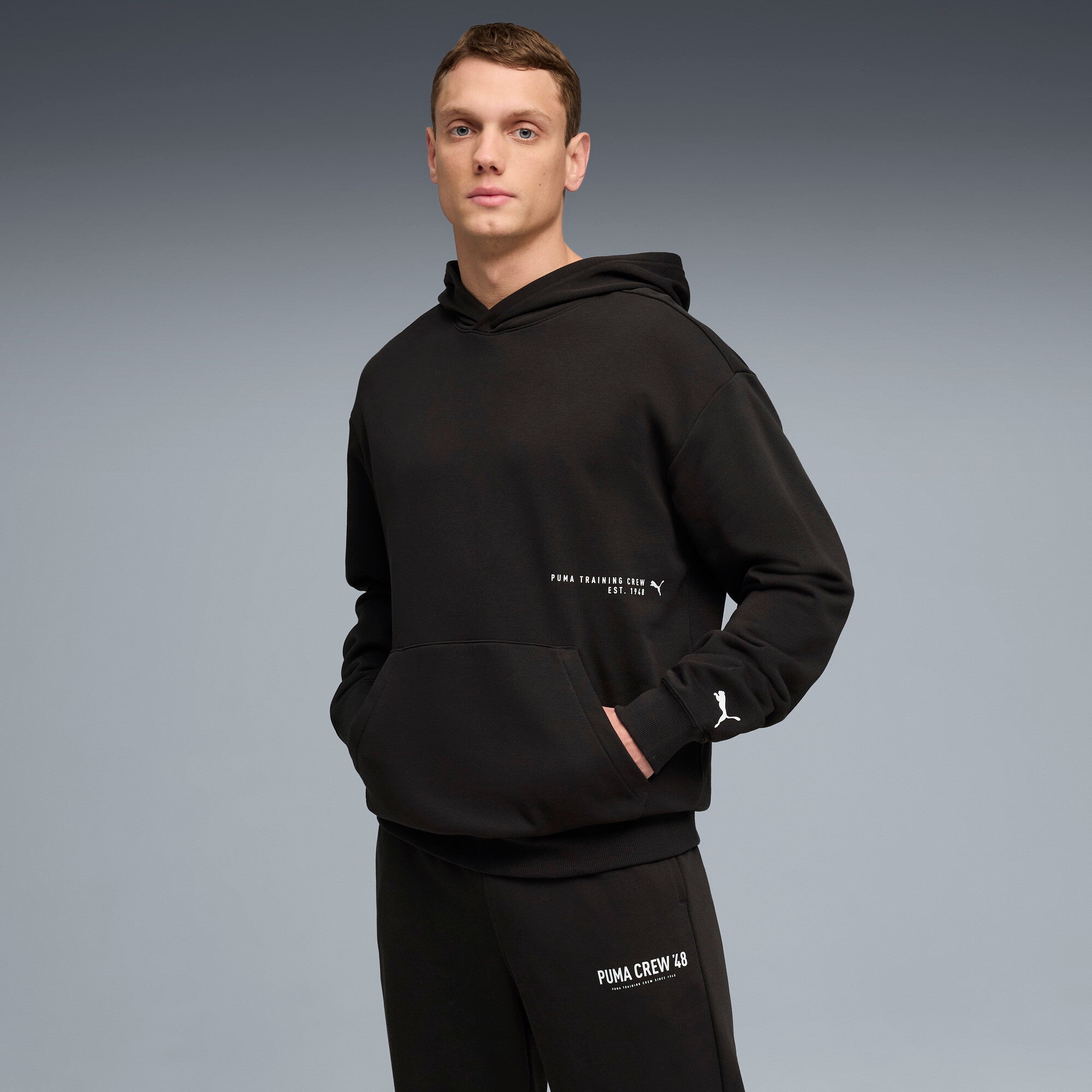 PUMA graphics training hoodie men in black