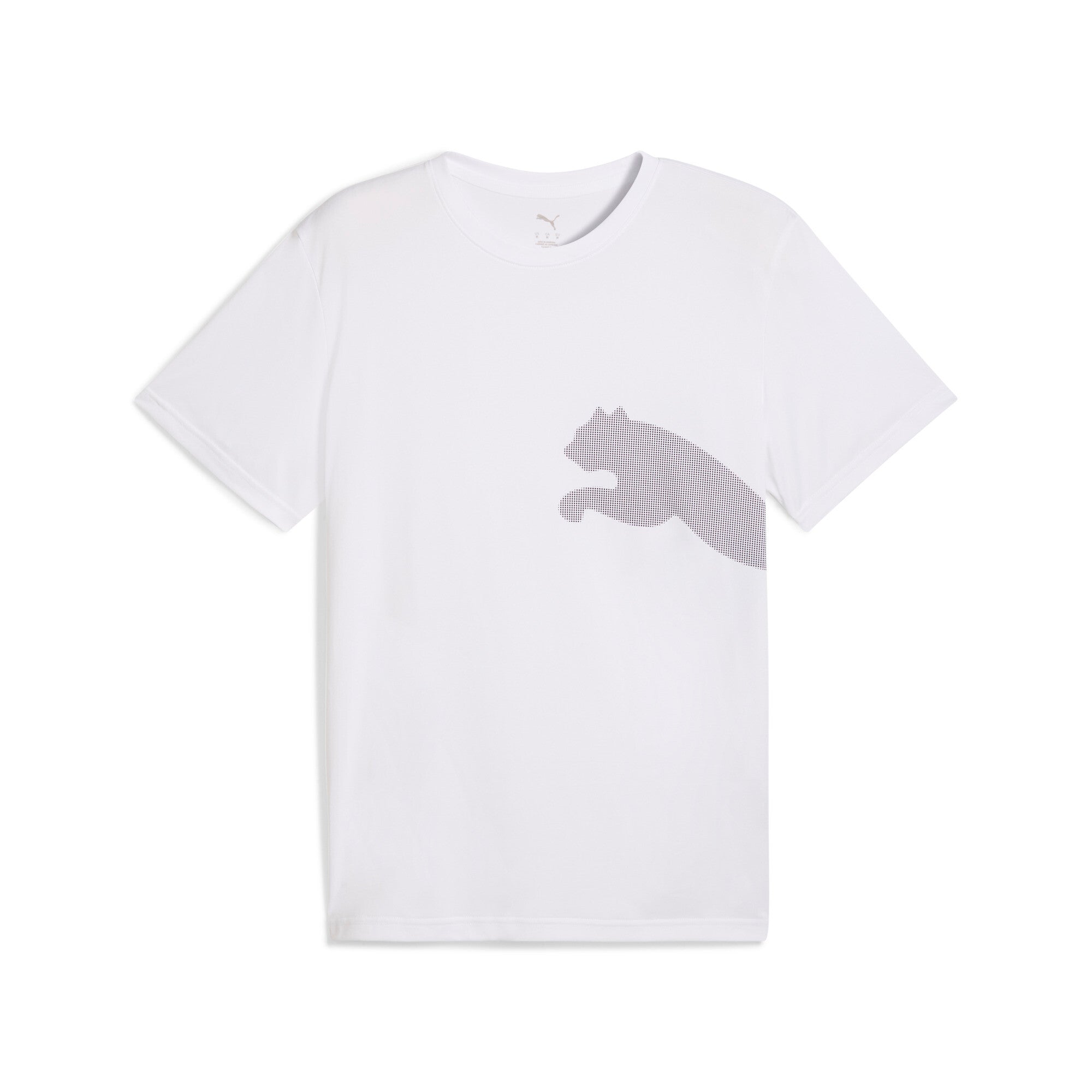 Puma train all day big logo tee in white - Front View
