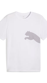 Puma train all day big logo tee in white - Front View