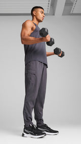 Puma tad tech woven cargo in galactic gray - Model Shot 03