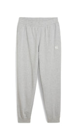 Puma essentials elevated pants in light gray heather - Front View