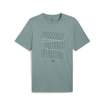 Puma essentials logo lab tee in green moon - Front View