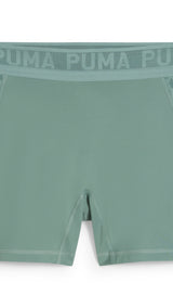 Puma lace high-waisted 5" short tights in green moon - Front View