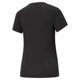Puma essentials logo tee in black - Back View