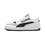Puma court classic street sneakers in white and black - Side View 01