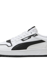 Puma court classic street sneakers in white and black - Side View 01