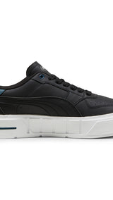 Puma cali court leather sneakers in gray skies and white - Side View 03