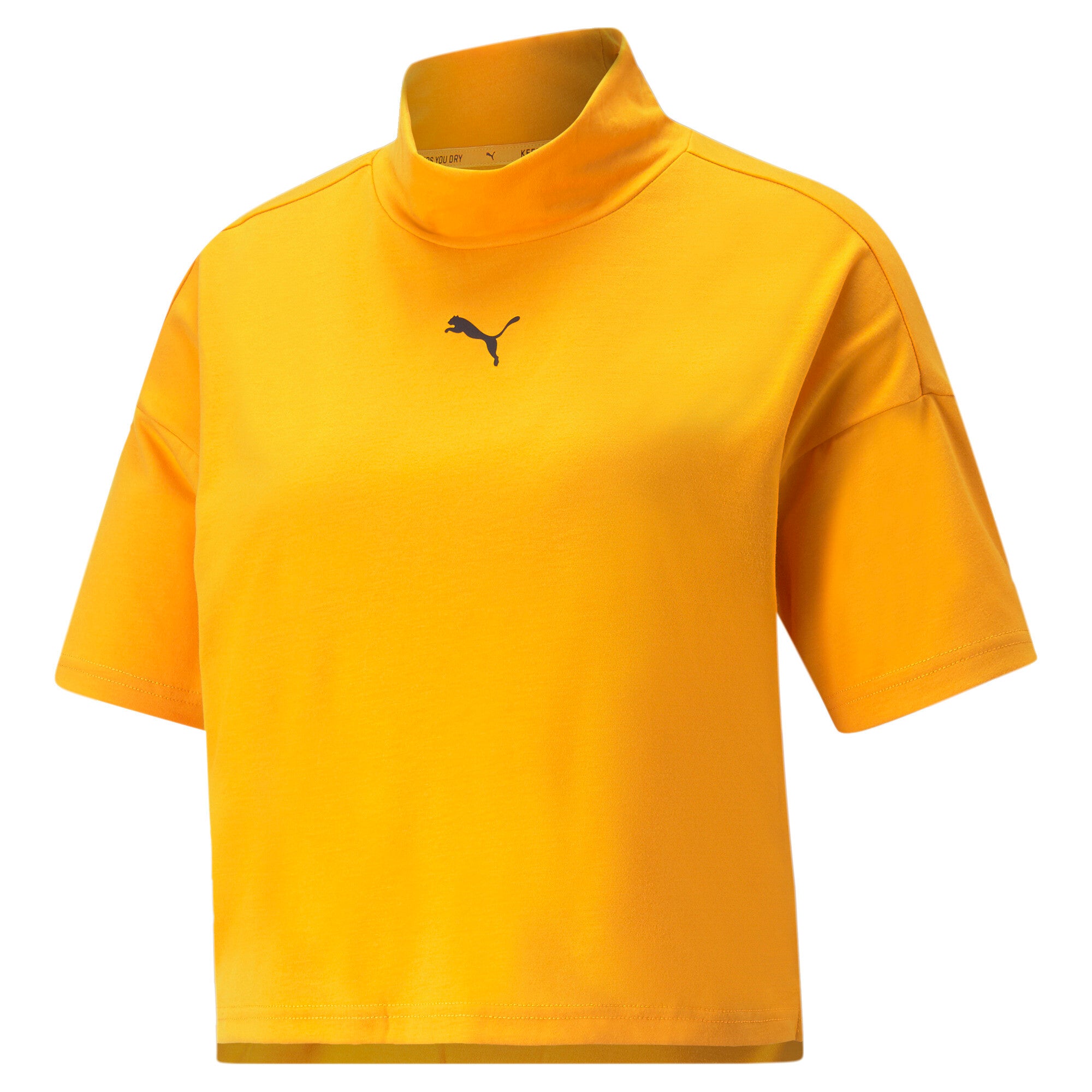 Puma open road high neck tee women in orange - Front View