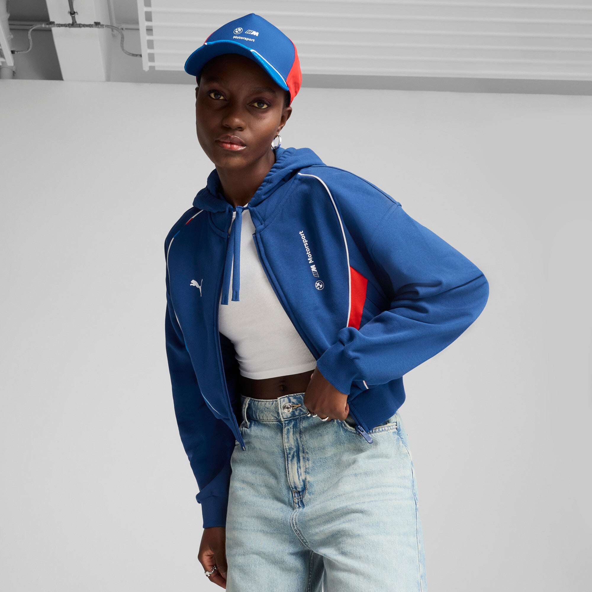 Puma BMW MMS bb cap PRO in pro blue - Model Shot 01