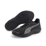 Puma running feline profoam safari glam shoes in black - Front View