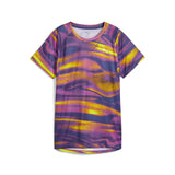 Puma VELOCITY all-over-print running tee in wild berry - Front View
