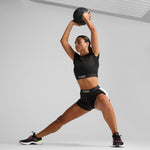 Puma strong crop tee in black - Model Shot 03