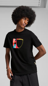 Puma scuderia Ferrari HP race big shield tee in black - Model Shot 01