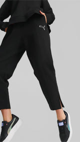 Puma her high-waist pants in black - Model Shot 01