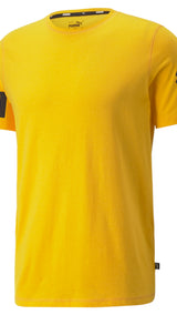 Puma power short sleeve cat tee in black - Front View