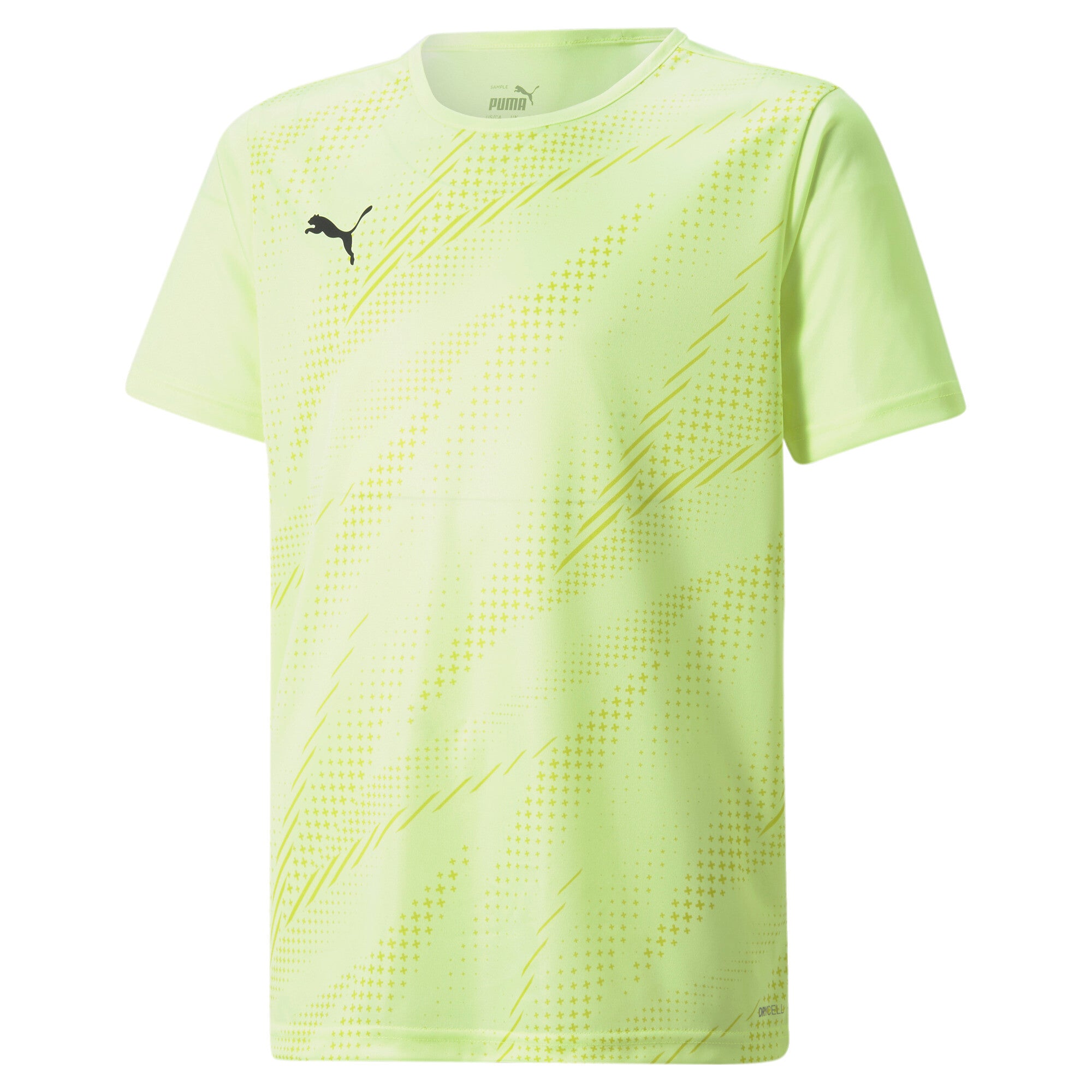Puma individualrise football graphic tee youth in yellow - Front View