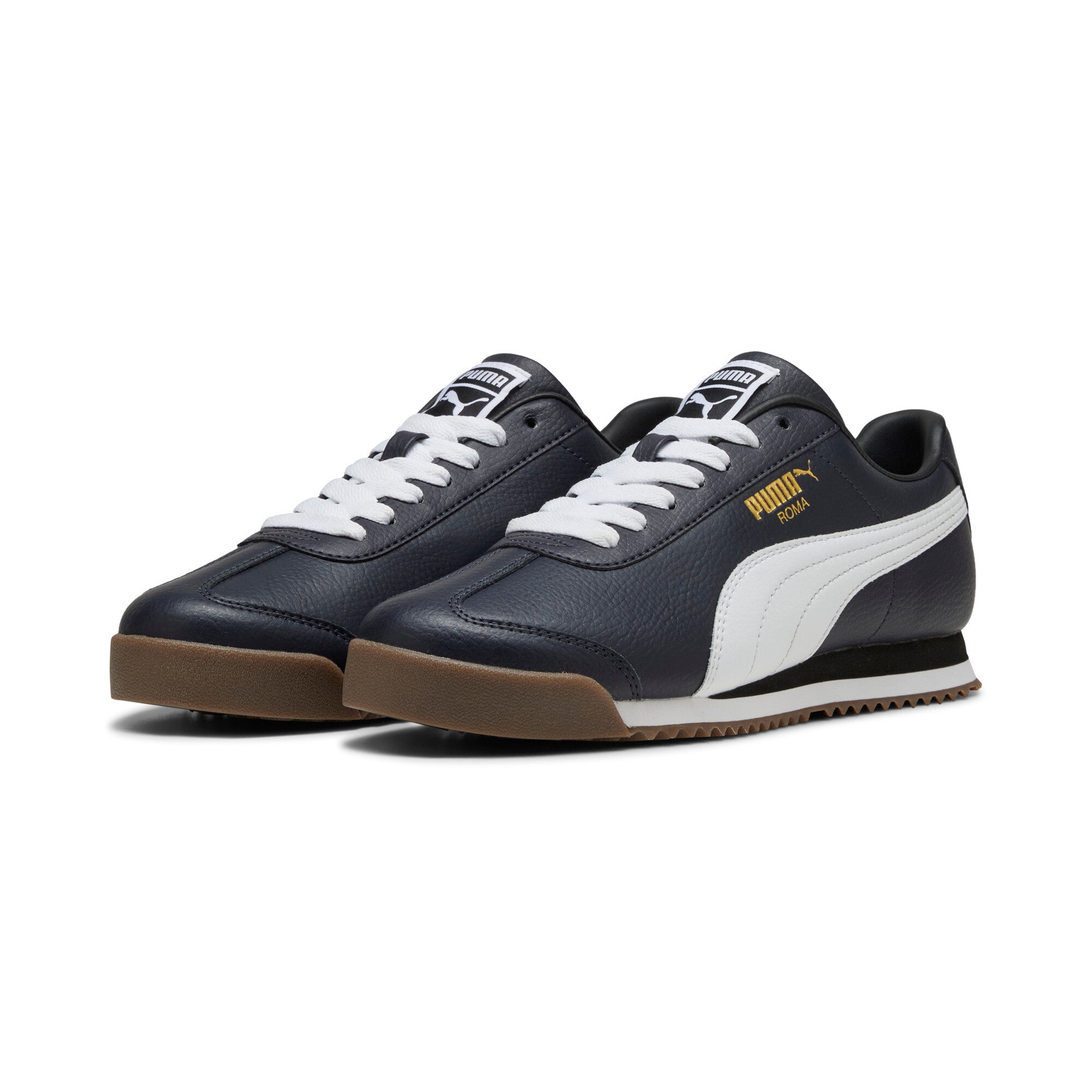 Puma roma 24 sneakers in new navy and white - Front View