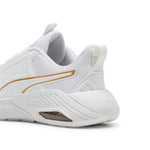 Puma X-cell nova FS running shoes in white and gold - Back View