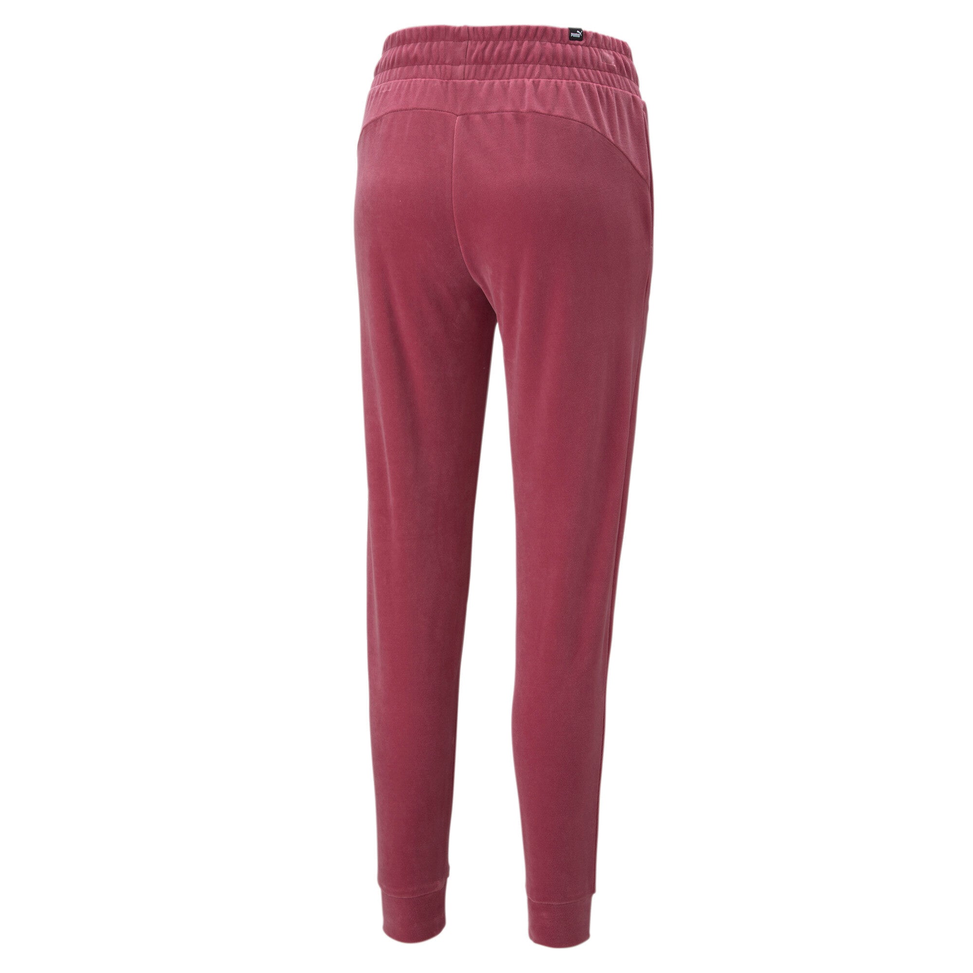 Puma essentials+ velour pants in black - Back View