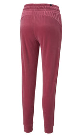 Puma essentials+ velour pants in black - Back View