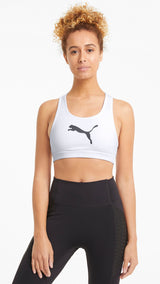 Puma mid impact 4keeps training bra in black - Model Shot 01