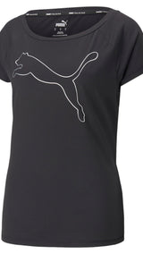 Puma train favorite jersey cat tee puma in black - Front View
