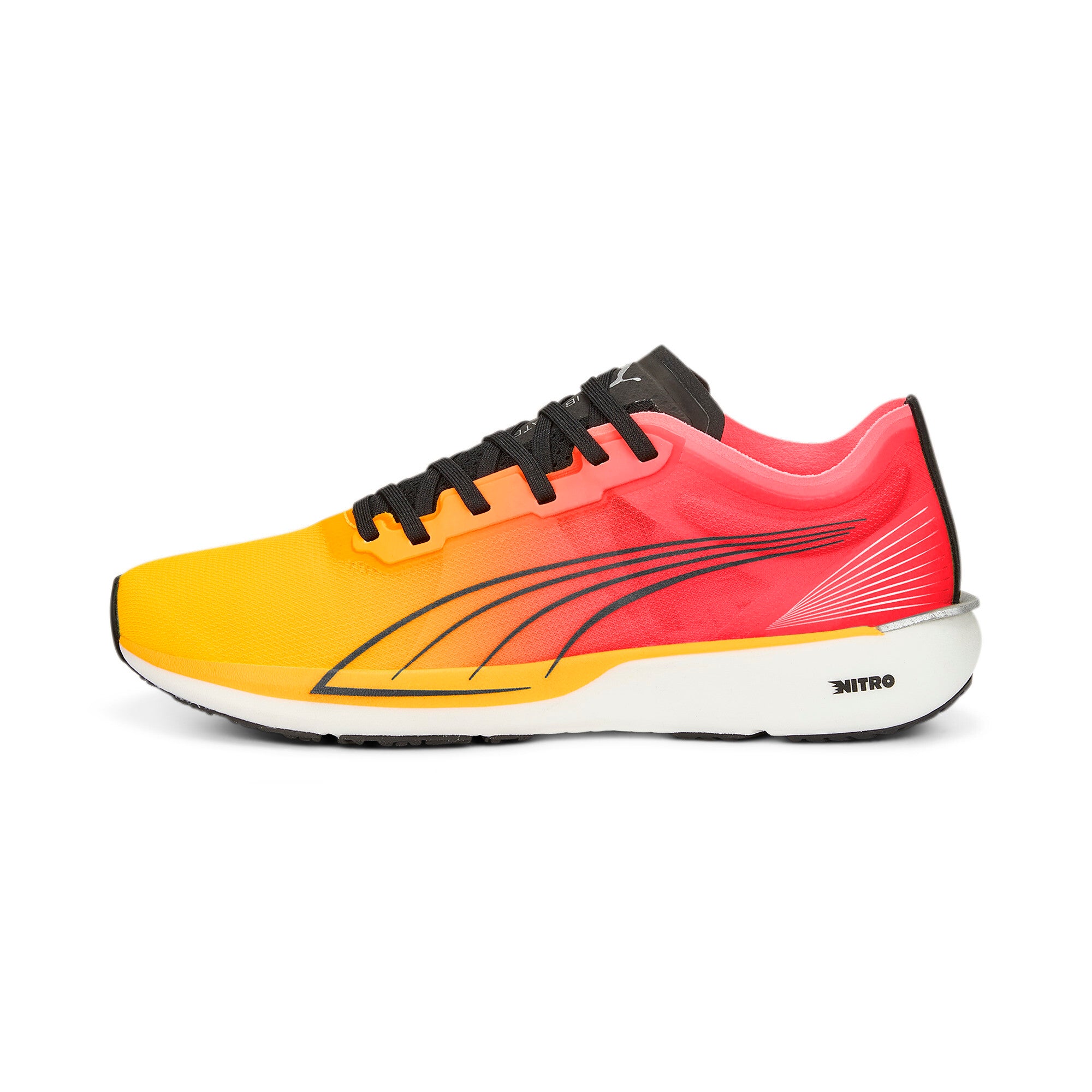 Puma running liberate nitro™ fireglow shoes in orange - Side View 01