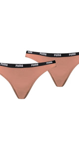Puma bikini underwear women (2-pack) in brown - Front View