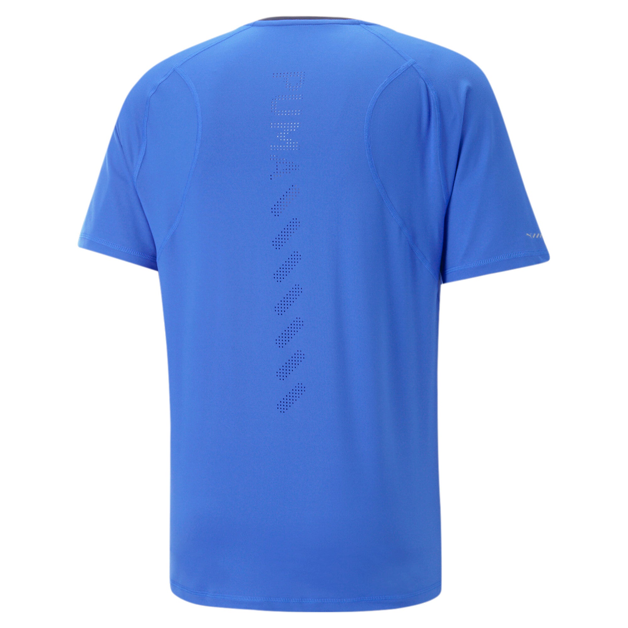 Puma running run cloudspun short sleeve tee in blue - Back View