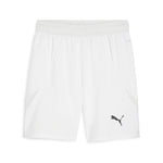 Puma teamFINAL football shorts in white and black - Front View
