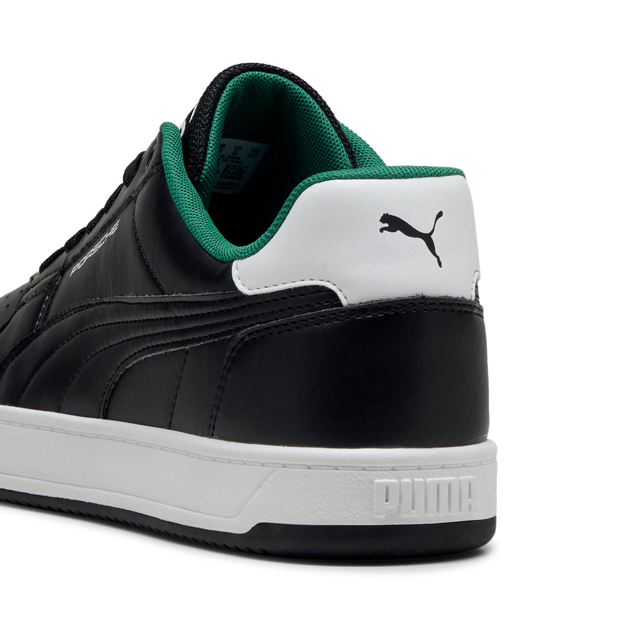 Puma porsche legacy caven 2.0 sneakers in black and archive green - Back View