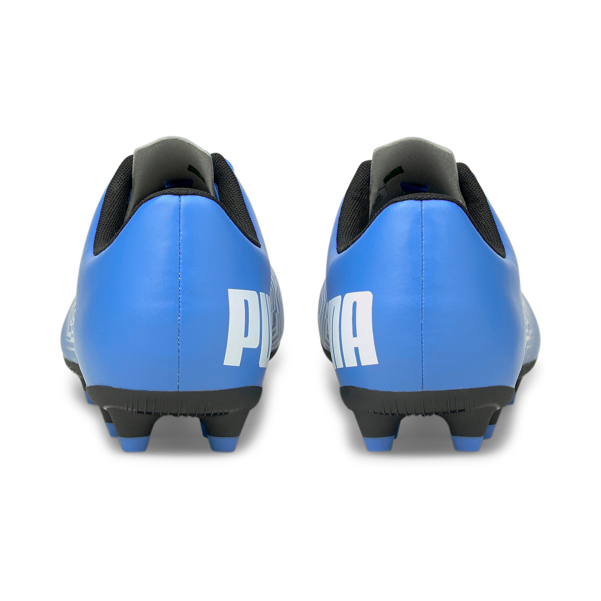 Puma football tacto fg/ag boots in blue - Back View