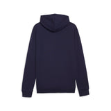 Puma teamGOAL casuals football hoodie in navy and white - Back View