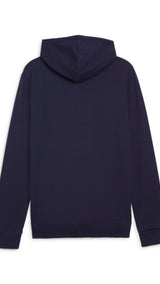 Puma teamGOAL casuals football hoodie in navy and white - Back View