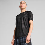 Puma running velocity all-over print tee in black - Model Shot 01