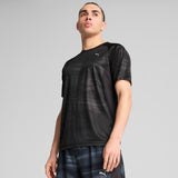 Puma running velocity all-over print tee in black - Model Shot 01
