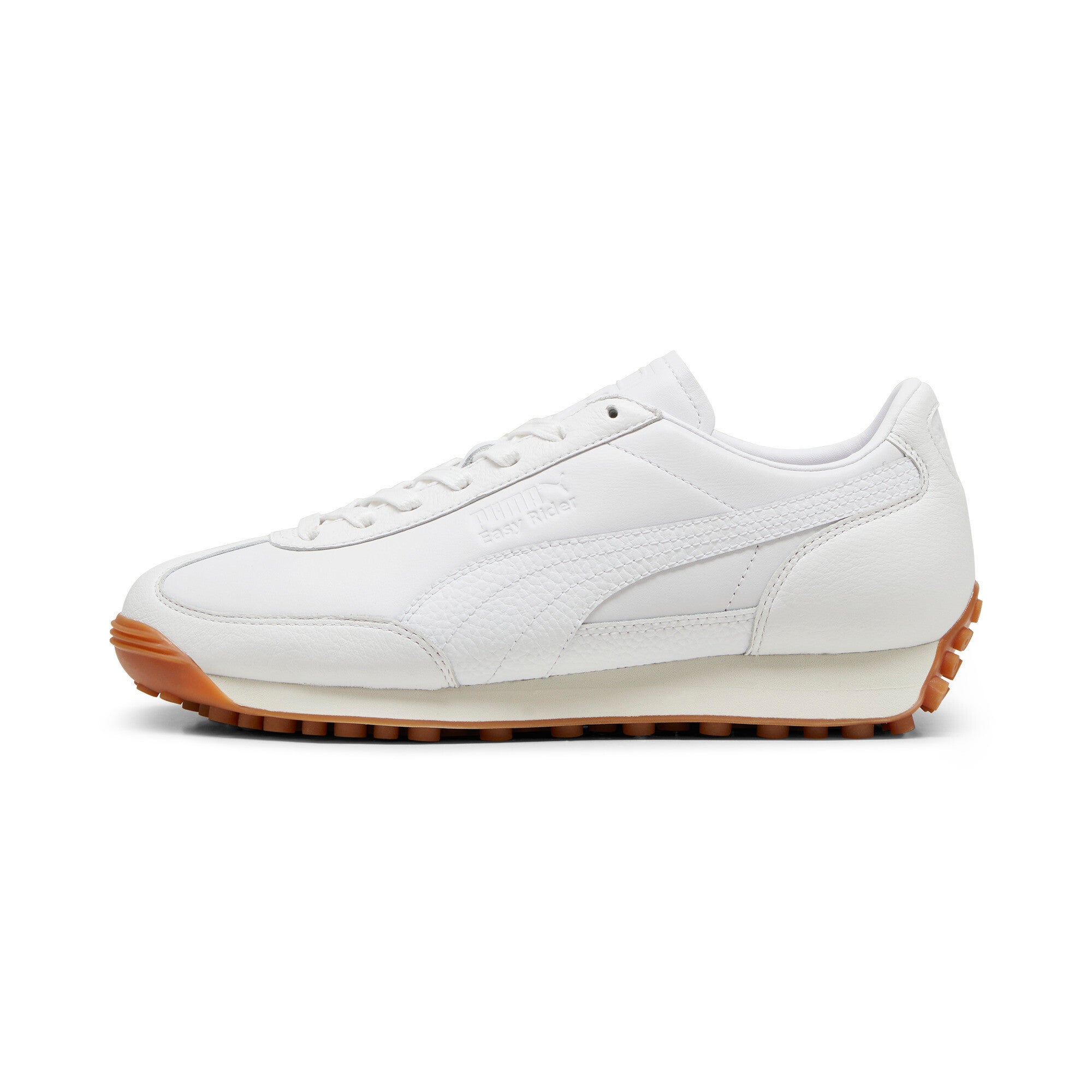 Puma easy rider leather sneakers in white - Side View 01