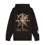 Puma X davido fleece hoodie in color PUMA Black - Back View